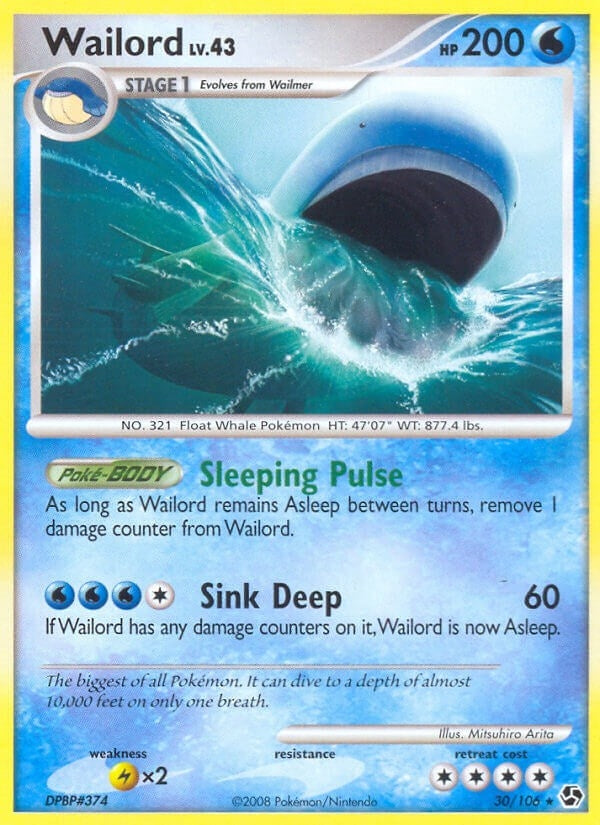 Image for Wailord (Great Encounters) (30/106) - Pokemon