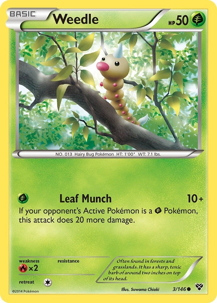 Image for Weedle (XY Base Set) (3/146) - Pokemon