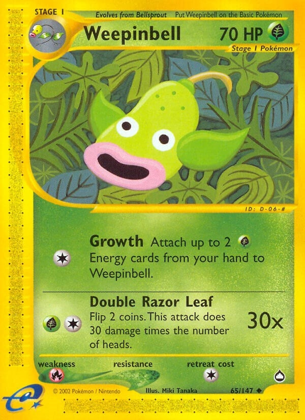 Image for Weepinbell (Aquapolis) (065/147) - Pokemon