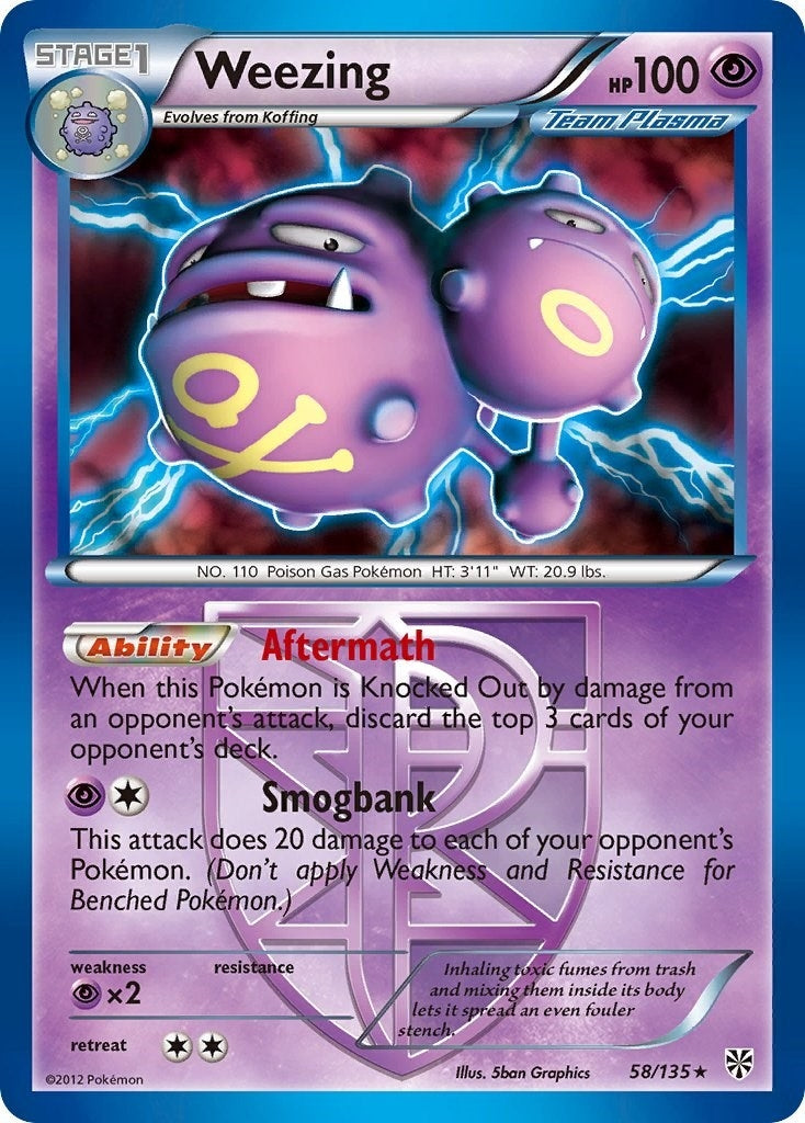Image for Weezing (Team Plasma) (Plasma Storm) (58/135) - Pokemon