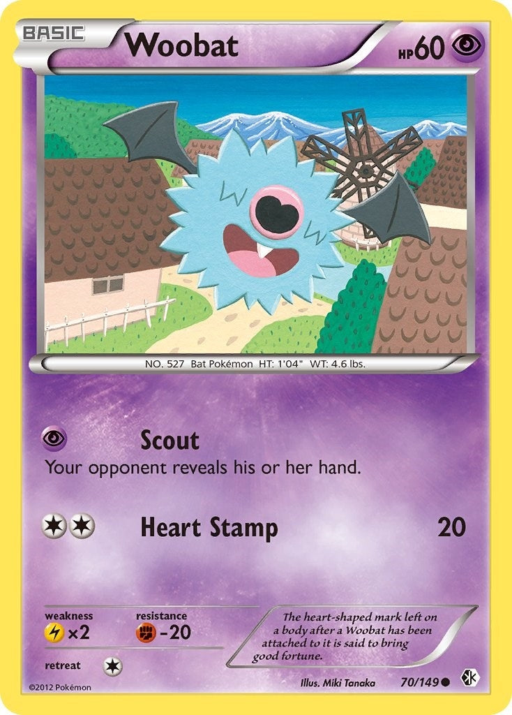 Image for Woobat (Boundaries Crossed) (70/149) - Pokemon