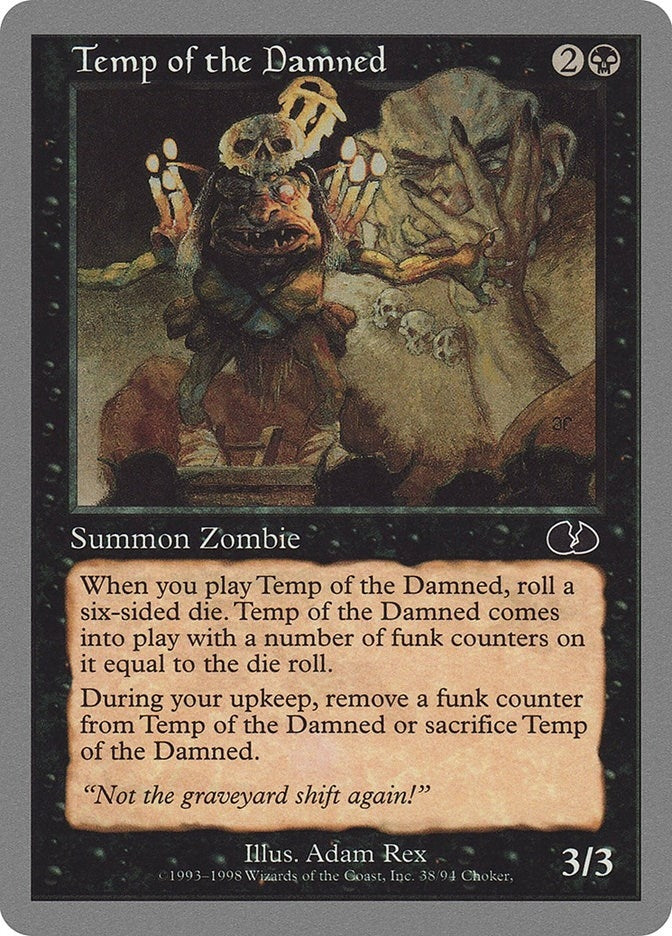 Image for Temp of the Damned (Unglued) (38) - Magic: The Gathering