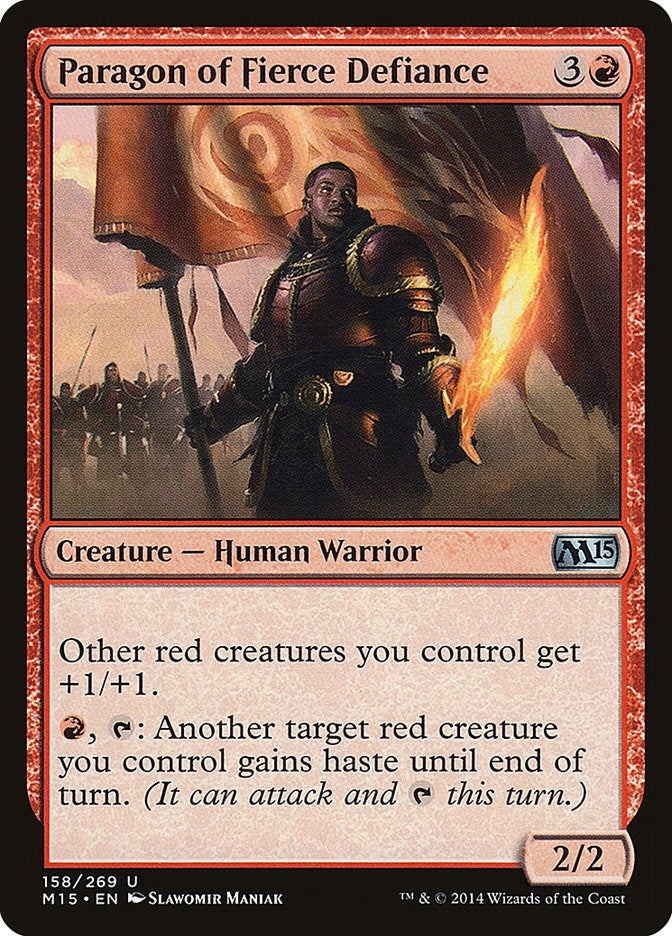 Image for Paragon of Fierce Defiance (Magic 2015 (M15)) (158) - Magic: The Gathering