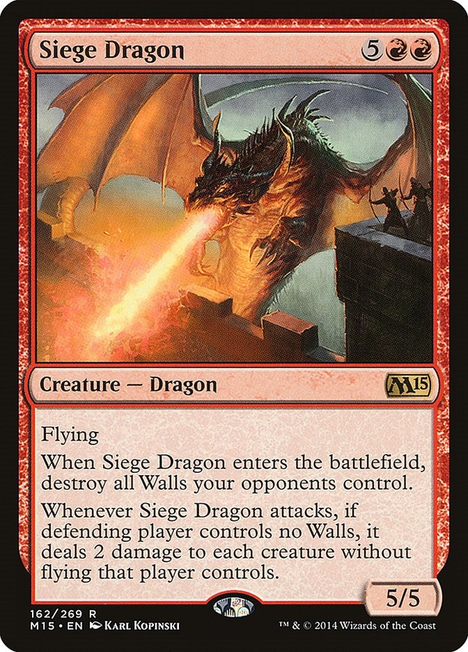 Image for Siege Dragon (Magic 2015 (M15)) (162) - Magic: The Gathering