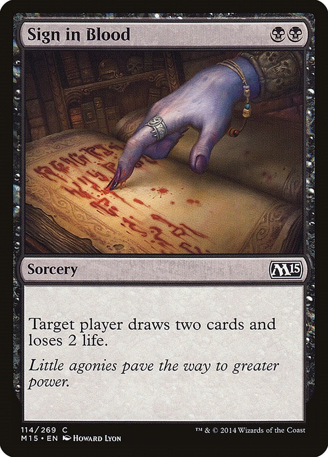 Image for Sign in Blood (Magic 2015 (M15)) (114) - Magic: The Gathering