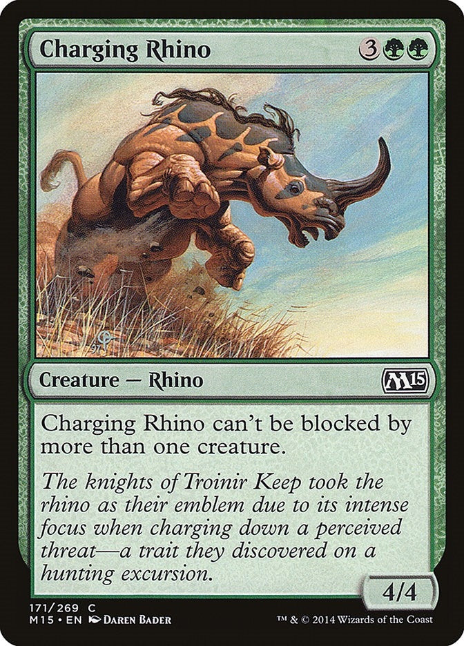 Image for Charging Rhino (Magic 2015 (M15)) (171) - Magic: The Gathering