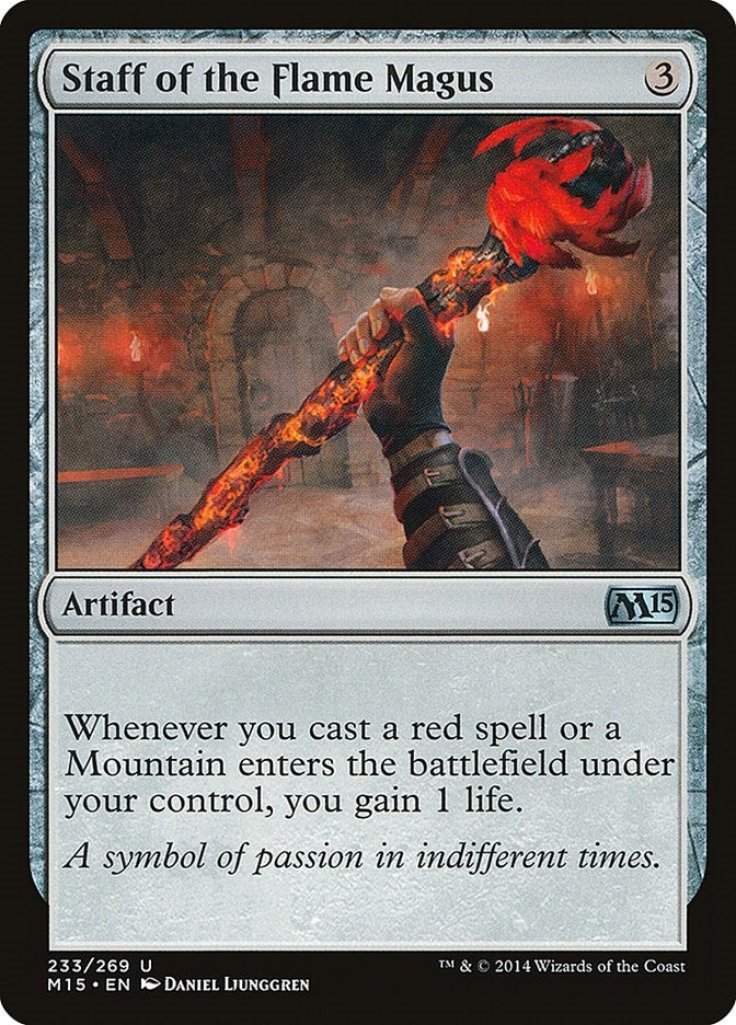 Image for Staff of the Flame Magus (Magic 2015 (M15)) (233) - Magic: The Gathering