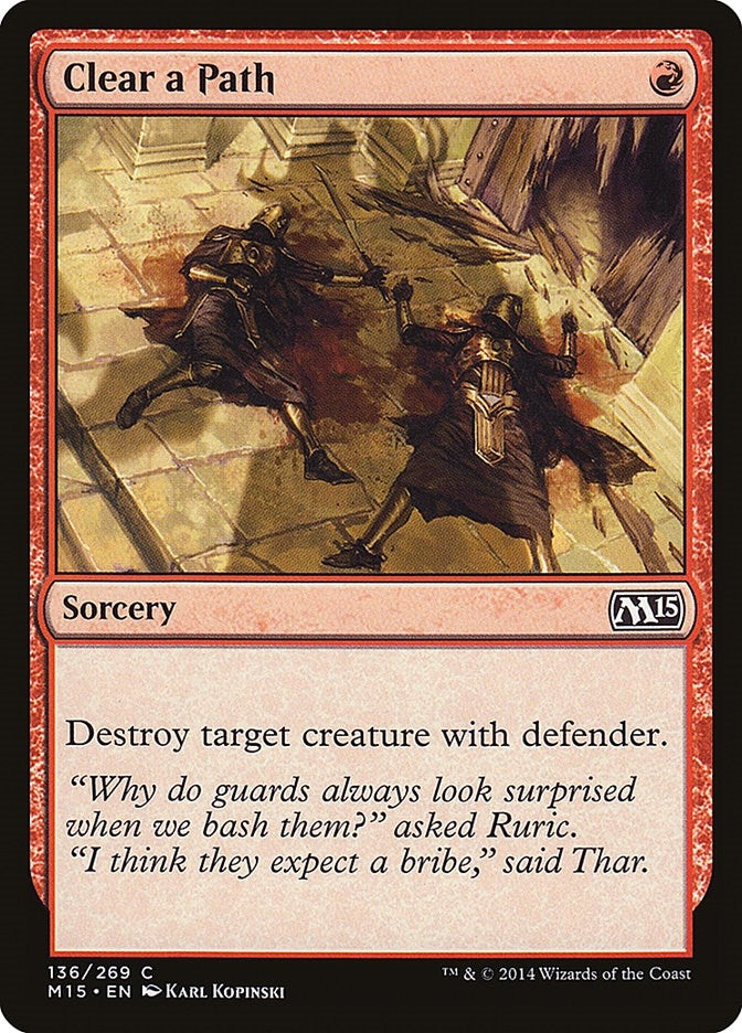 Image for Clear a Path (Magic 2015 (M15)) (136) - Magic: The Gathering