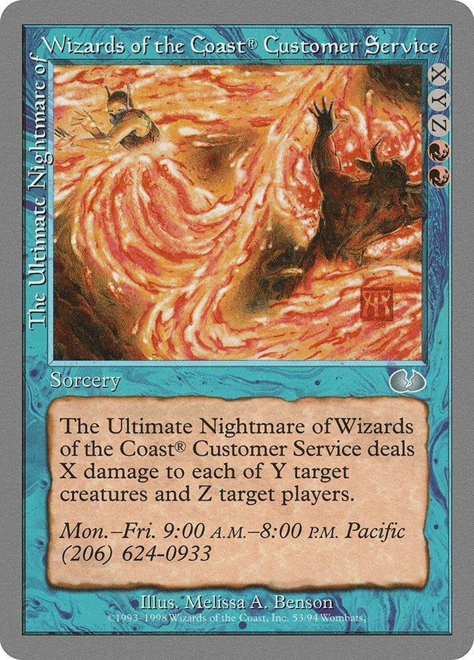 Image for The Ultimate Nightmare of Wizards of the Coast Customer Service (Unglued) (53) - Magic: The Gathering