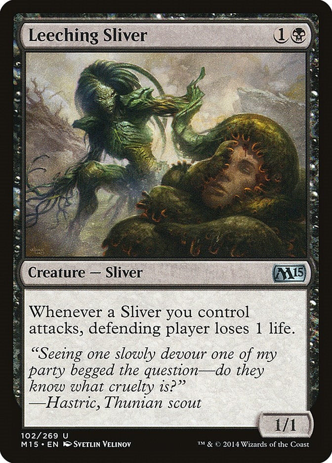 Image for Leeching Sliver (Magic 2015 (M15)) (102) - Magic: The Gathering