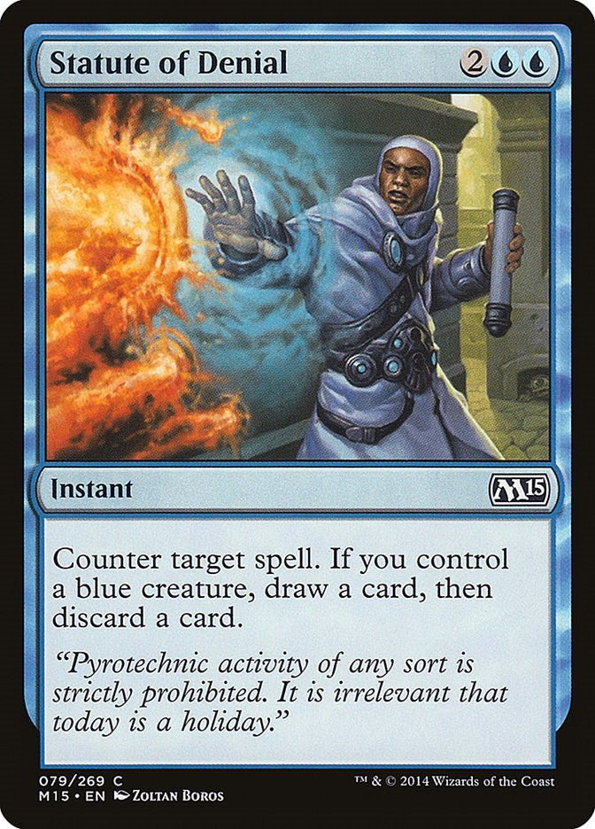 Image for Statute of Denial (Magic 2015 (M15)) (79) - Magic: The Gathering