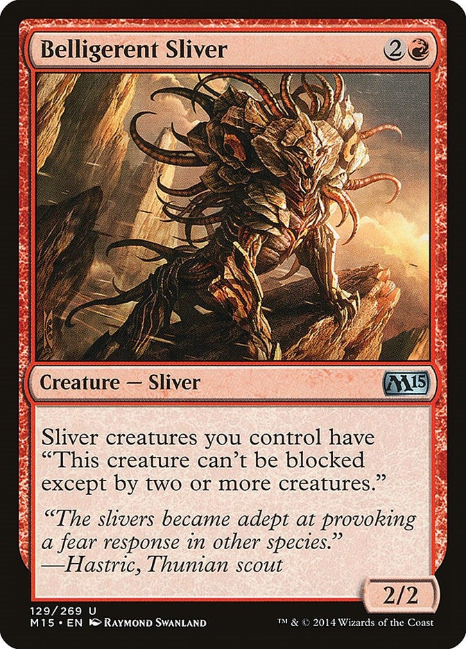 Image for Belligerent Sliver (Magic 2015 (M15)) (129) - Magic: The Gathering