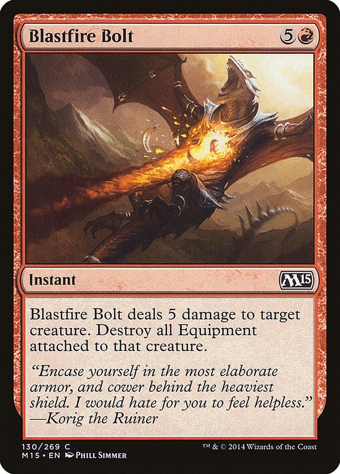 Image for Blastfire Bolt (Magic 2015 (M15)) (130) - Magic: The Gathering