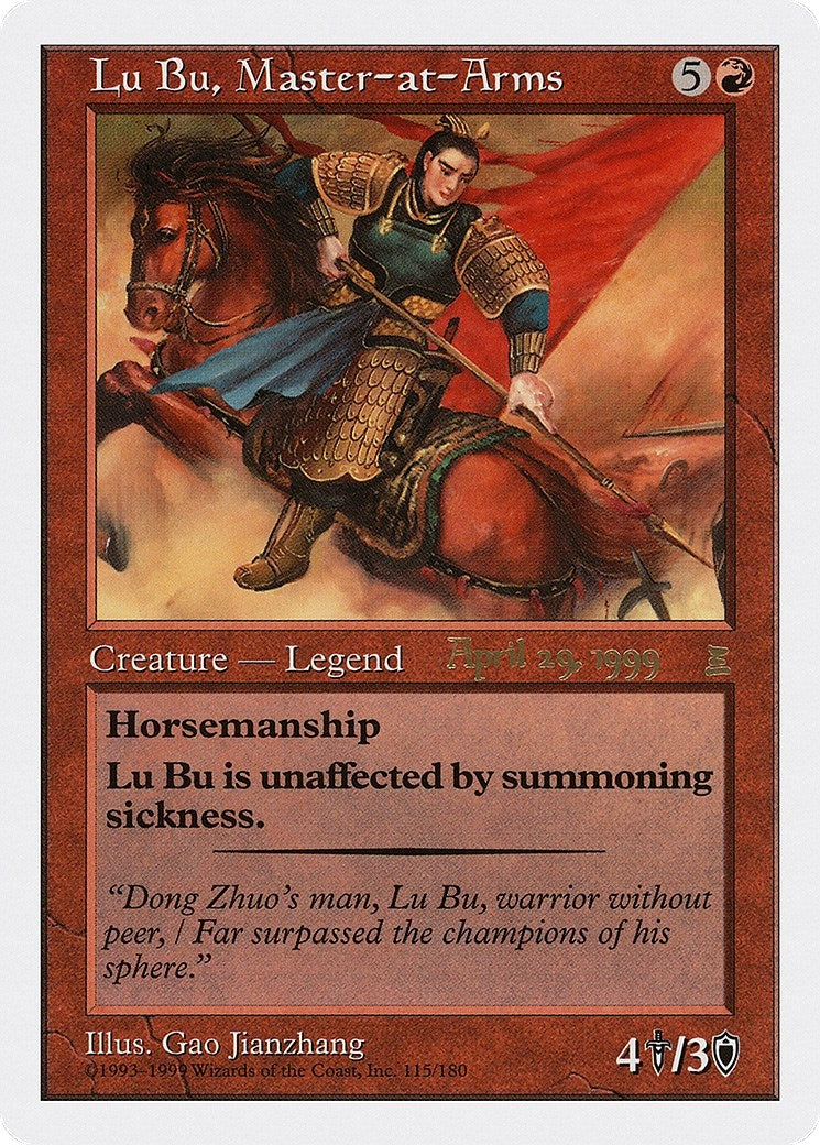 Image for Lu Bu, Master-at-Arms (Japan 4/29/99) (Prerelease Cards) (115) - Magic: The Gathering