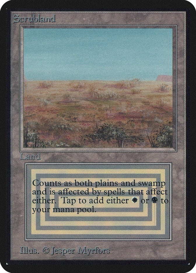 Image for Scrubland (Alpha Edition) - Magic: The Gathering