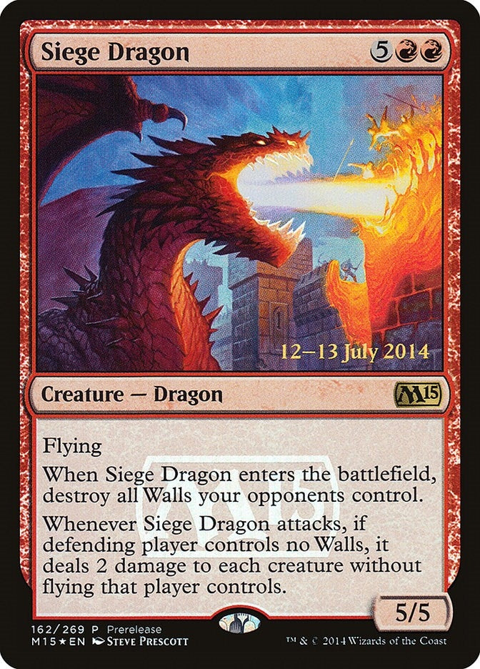 Image for Siege Dragon (Prerelease Cards) (162) - Magic: The Gathering