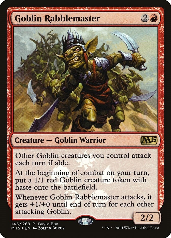 Image for Goblin Rabblemaster (Buy-A-Box Promos) (145) - Magic: The Gathering