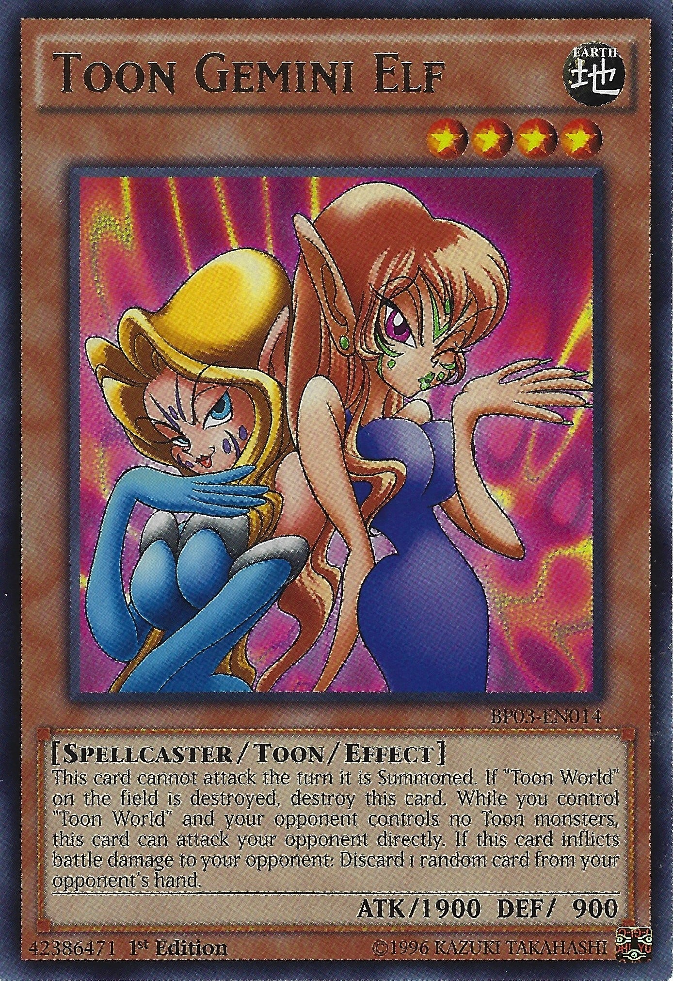 Image for Toon Gemini Elf (Battle Pack 3: Monster League) (BP03-EN014) - YuGiOh