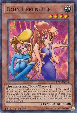 Image for Toon Gemini Elf (Shatterfoil) (Battle Pack 3: Monster League) (BP03-EN014) - YuGiOh