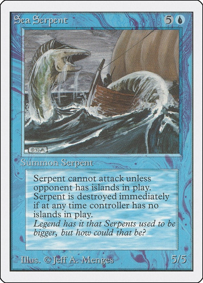 Image for Sea Serpent (Unlimited Edition) - Magic: The Gathering