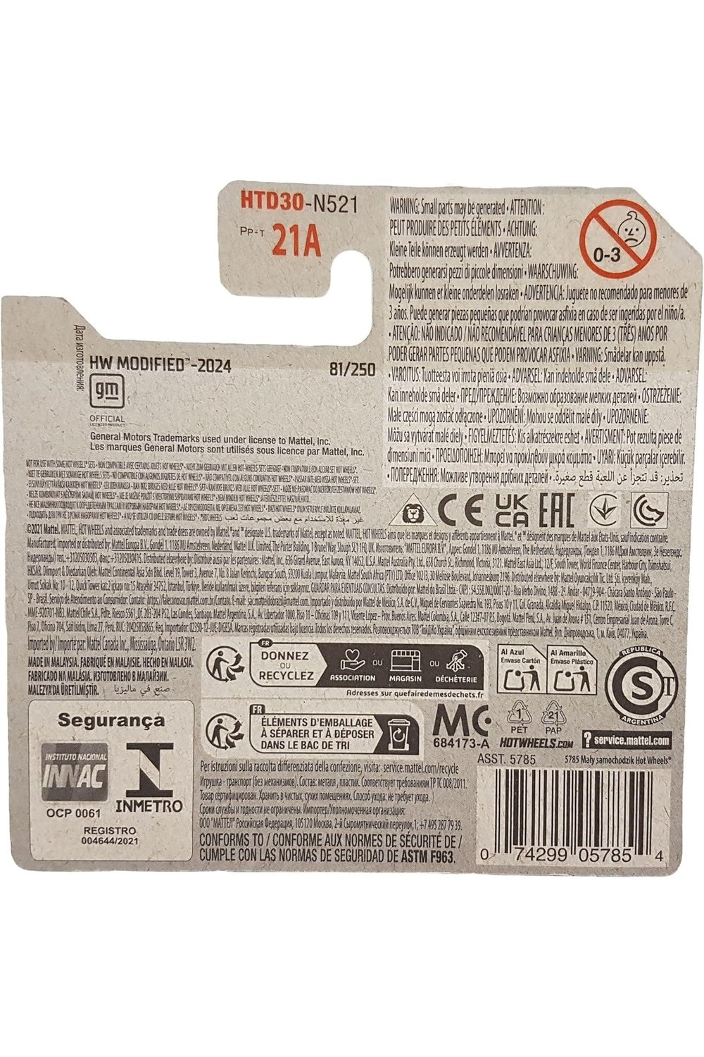 081/250 Hot Wheels - Custom '68 Camaro - HW Modified 7/10 - 2024 - HTD30