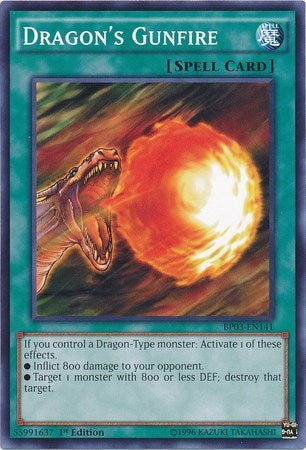Image for Dragon's Gunfire (Battle Pack 3: Monster League) (BP03-EN141) - YuGiOh