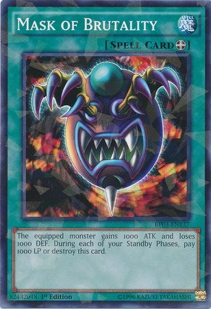 Image for Mask of Brutality (Shatterfoil) (Battle Pack 3: Monster League) (BP03-EN137) - YuGiOh