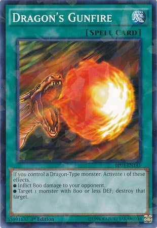 Image for Dragon's Gunfire (Shatterfoil) (Battle Pack 3: Monster League) (BP03-EN141) - YuGiOh