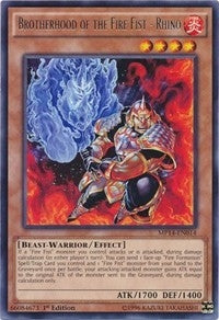 Image for Brotherhood of the Fire Fist - Rhino (2014 Mega-Tins Mega Pack) (MP14-EN014) - YuGiOh