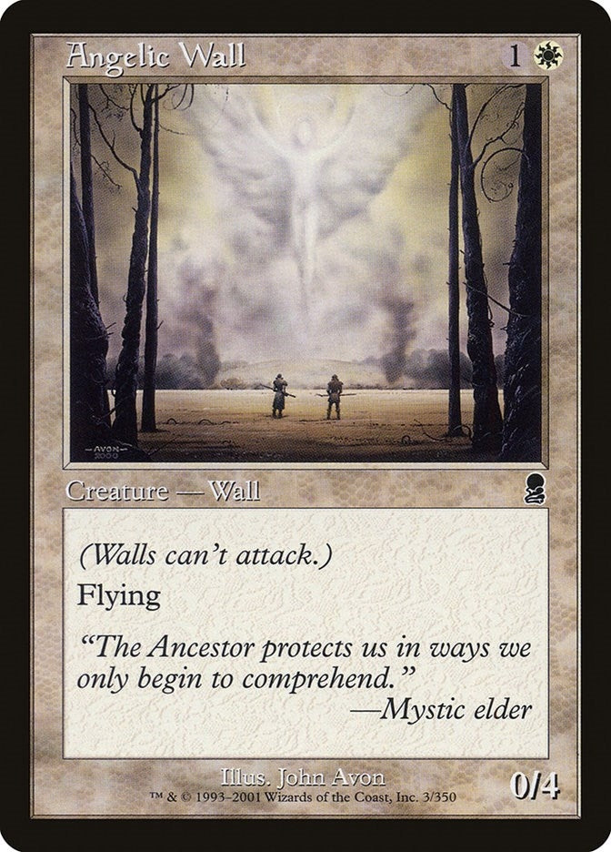 Image for Angelic Wall (Odyssey) (3) - Magic: The Gathering