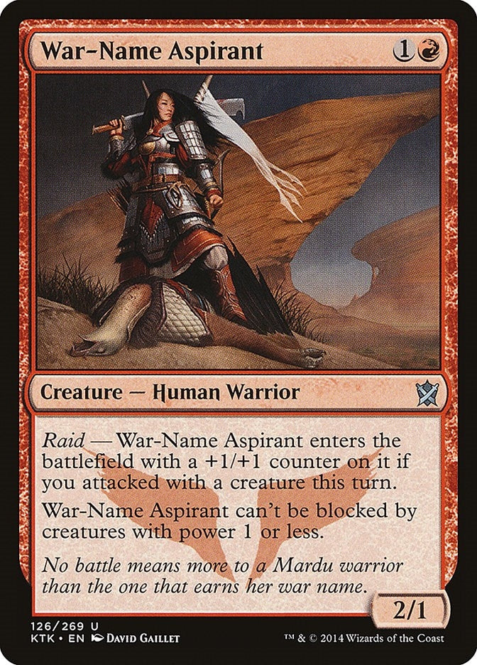 Image for War-Name Aspirant (Khans of Tarkir) (126) - Magic: The Gathering