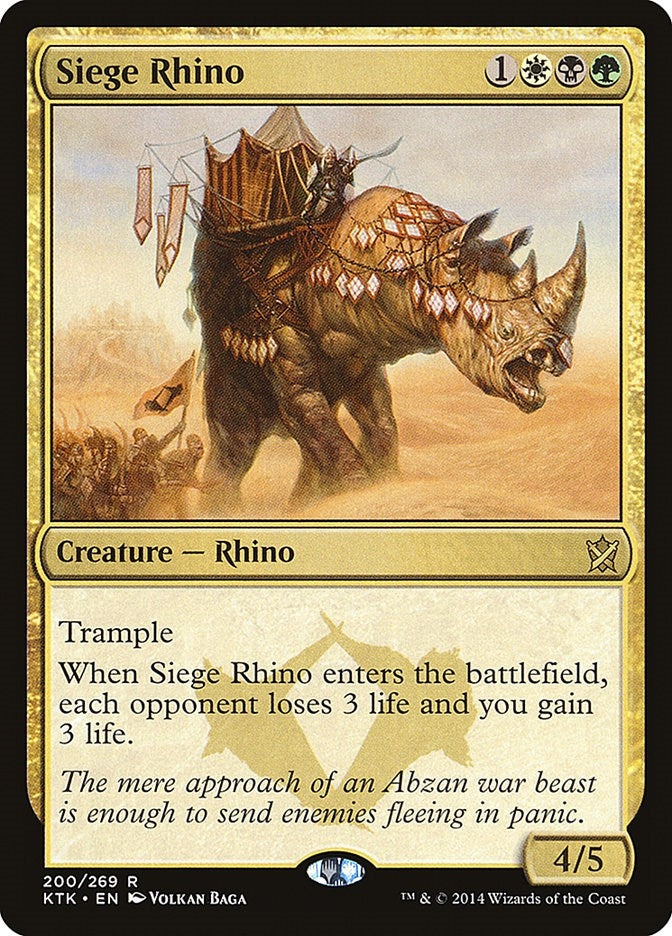 Image for Siege Rhino (Khans of Tarkir) (200) - Magic: The Gathering