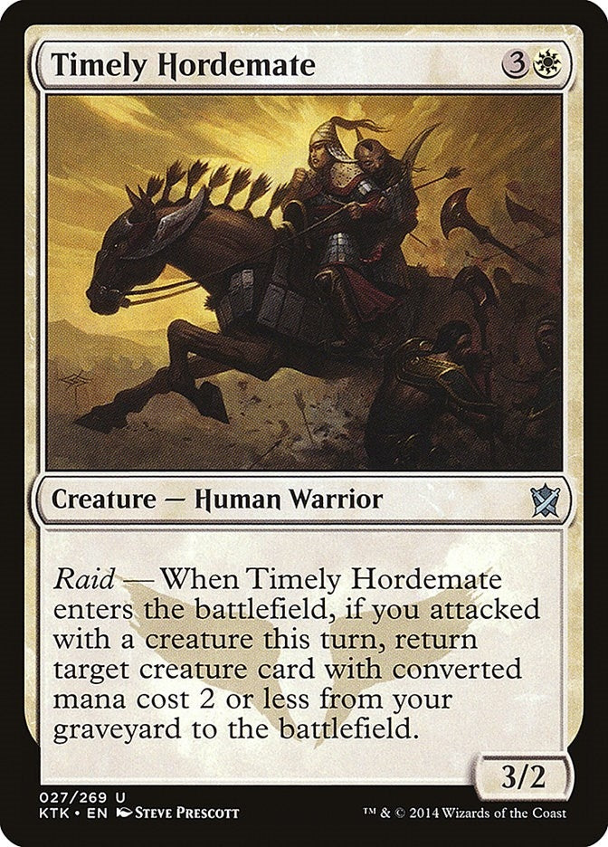 Image for Timely Hordemate (Khans of Tarkir) (27) - Magic: The Gathering