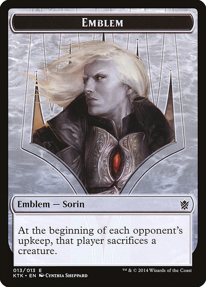 Image for Emblem - Sorin, Solemn Visitor (Khans of Tarkir) (13) - Magic: The Gathering