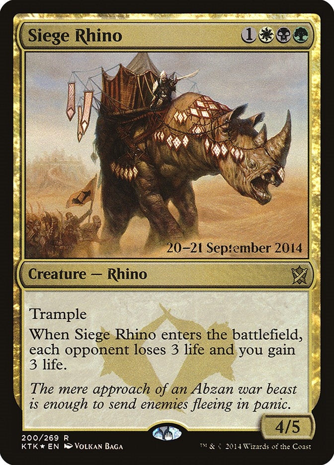 Image for Siege Rhino (Prerelease Cards) (200) - Magic: The Gathering