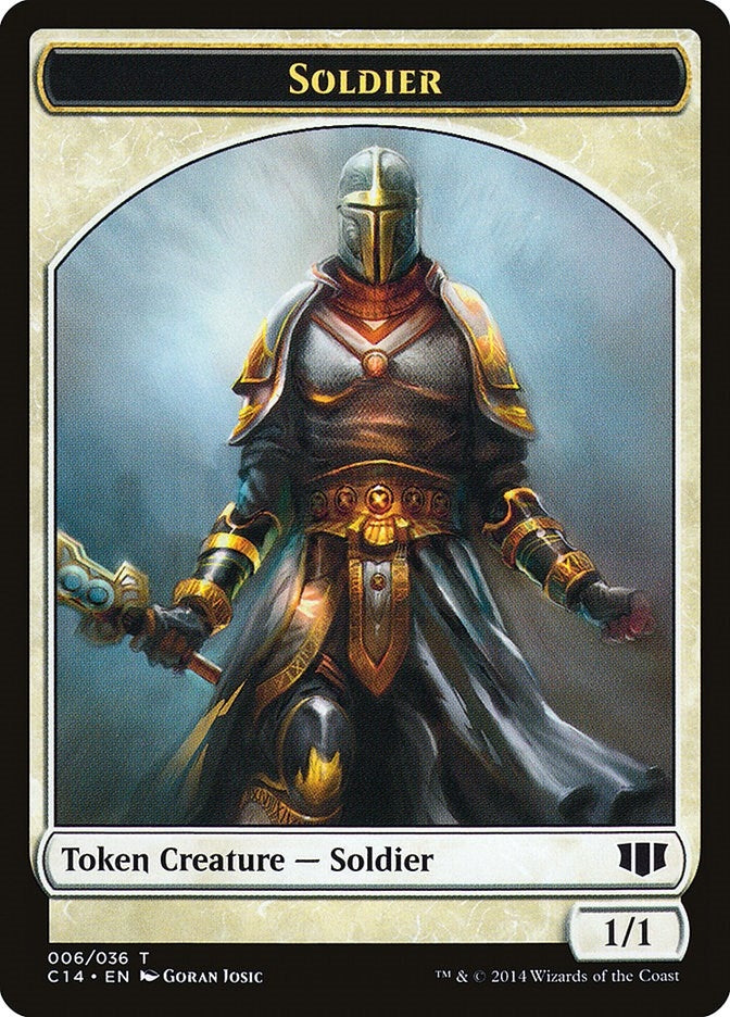Image for Soldier // Spirit Double-Sided Token (Commander 2014) (6 // 7) - Magic: The Gathering