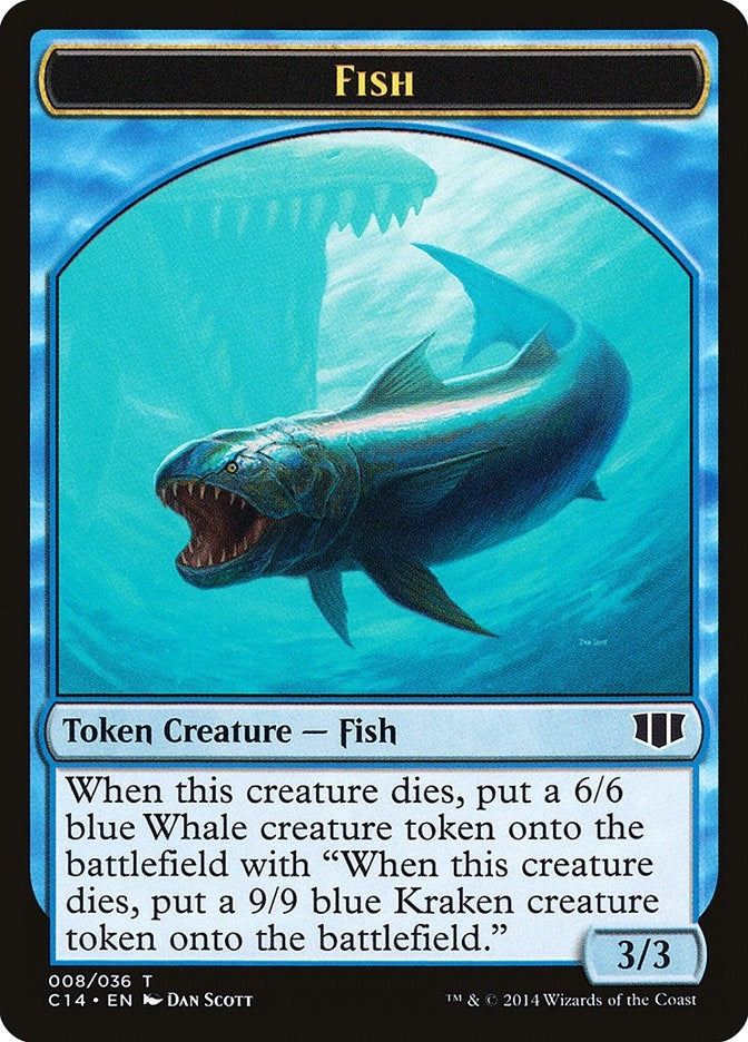 Image for Fish // Zombie (011) Double-Sided Token (Commander 2014) (8 // 11) - Magic: The Gathering