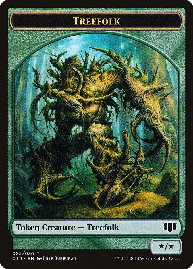 Image for Treefolk // Wolf Double-Sided Token (Commander 2014) (25 // 26) - Magic: The Gathering