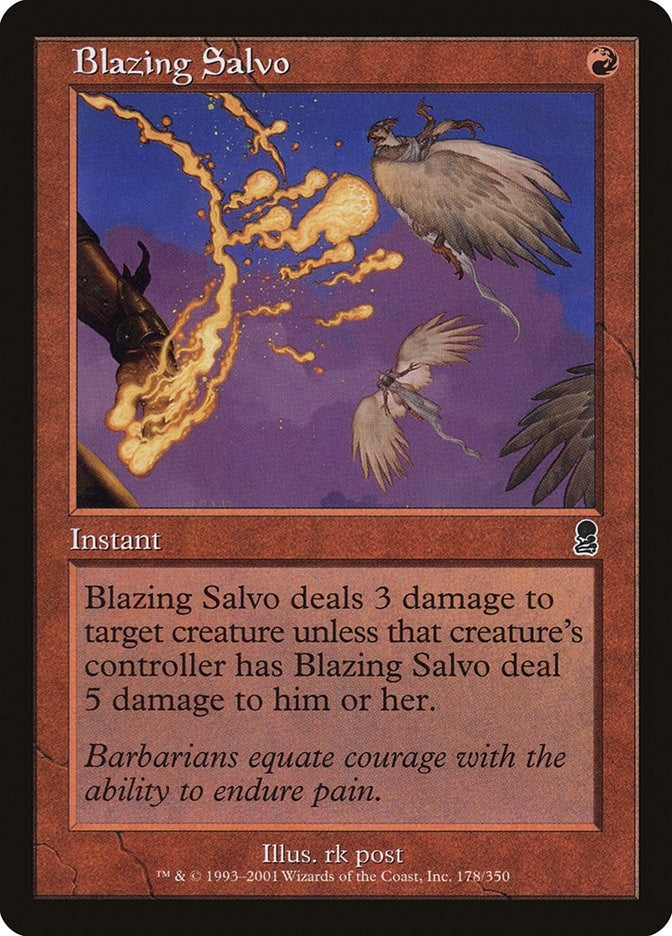Image for Blazing Salvo (Odyssey) (178) - Magic: The Gathering