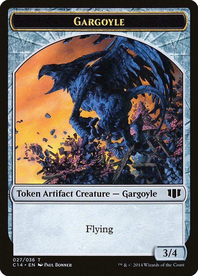 Image for Gargoyle // Elf Warrior Double-Sided Token (Commander 2014) (27 // 24) - Magic: The Gathering