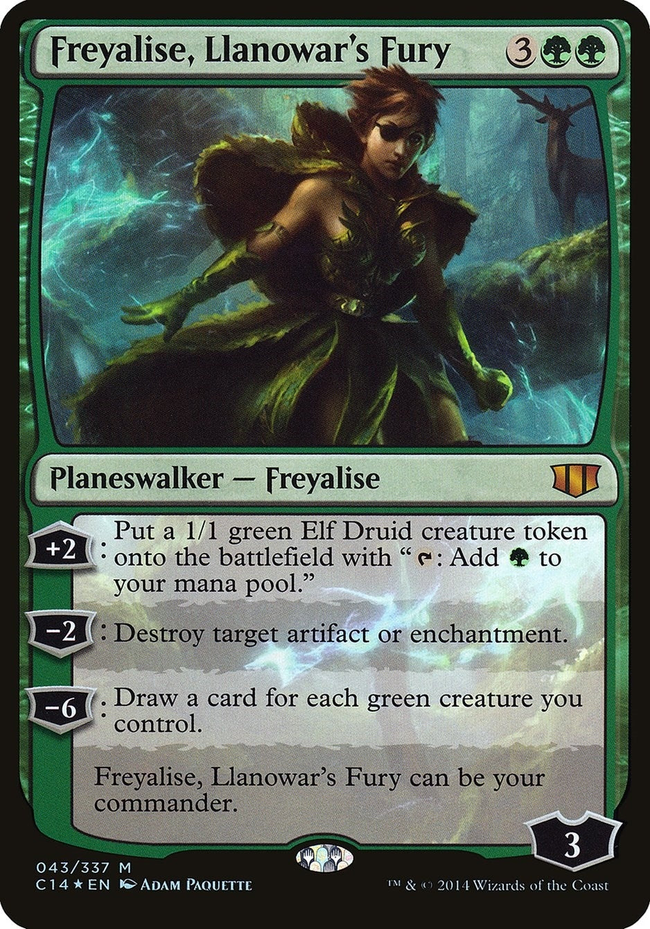 Image for Freyalise, Llanowar's Fury (Commander 2014) (Oversize Cards) (43) - Magic: The Gathering