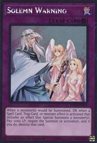 Image for Solemn Warning (Noble Knights of the Round Table Box Set) (NKRT-EN035) - YuGiOh
