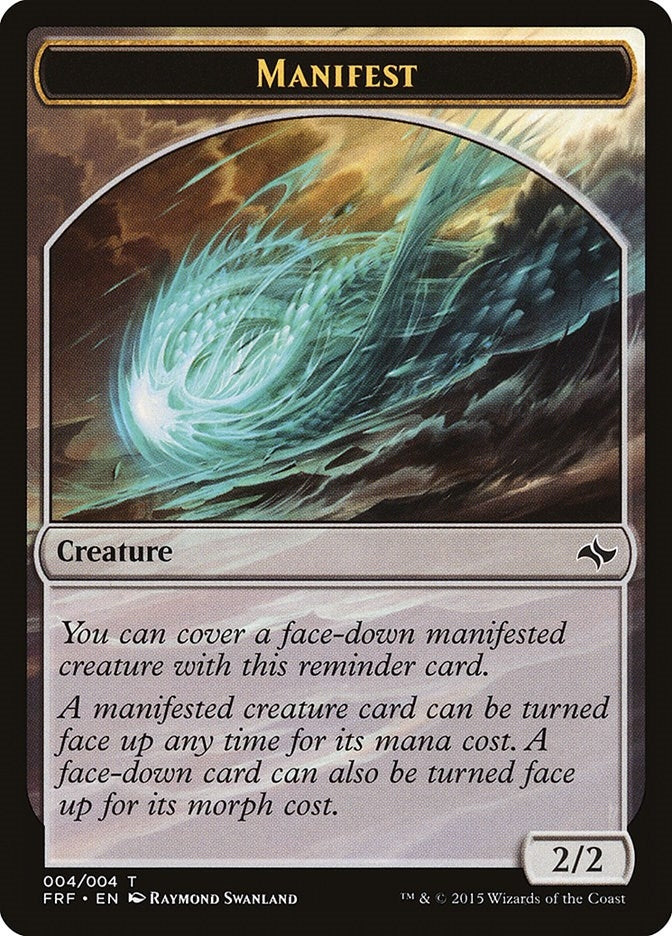 Image for Manifest Token (Fate Reforged) (4) - Magic: The Gathering