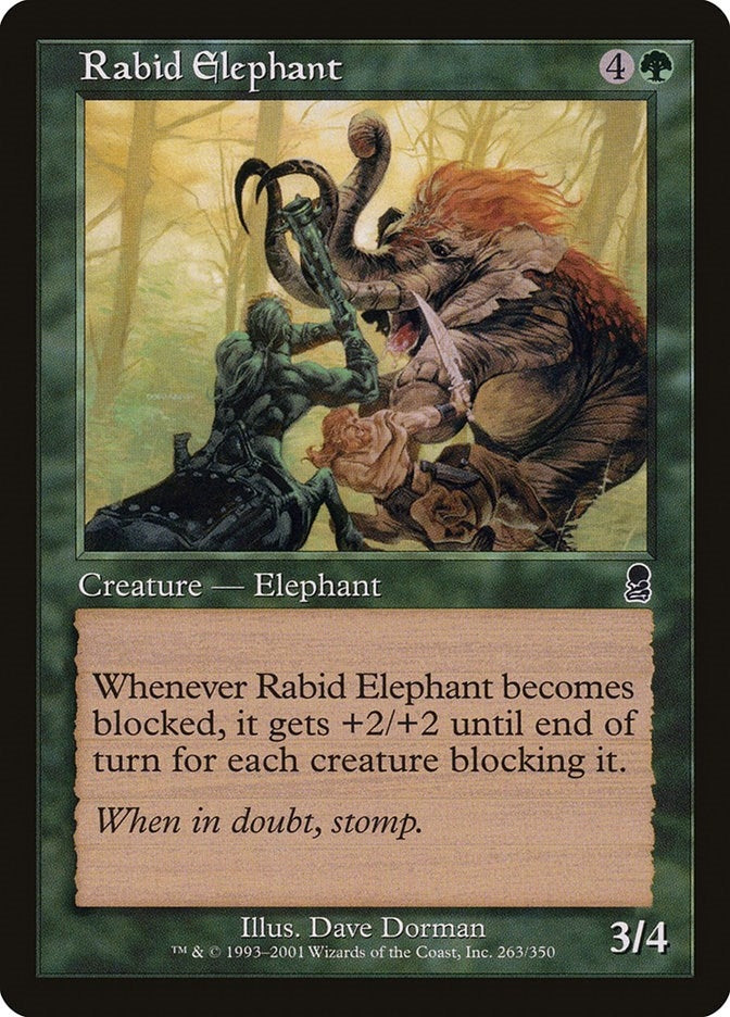 Image for Rabid Elephant (Odyssey) (263) - Magic: The Gathering