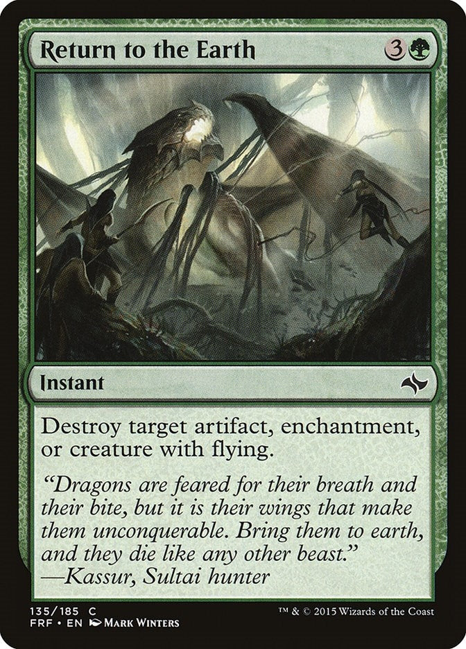 Image for Return to the Earth (Fate Reforged) (135) - Magic: The Gathering