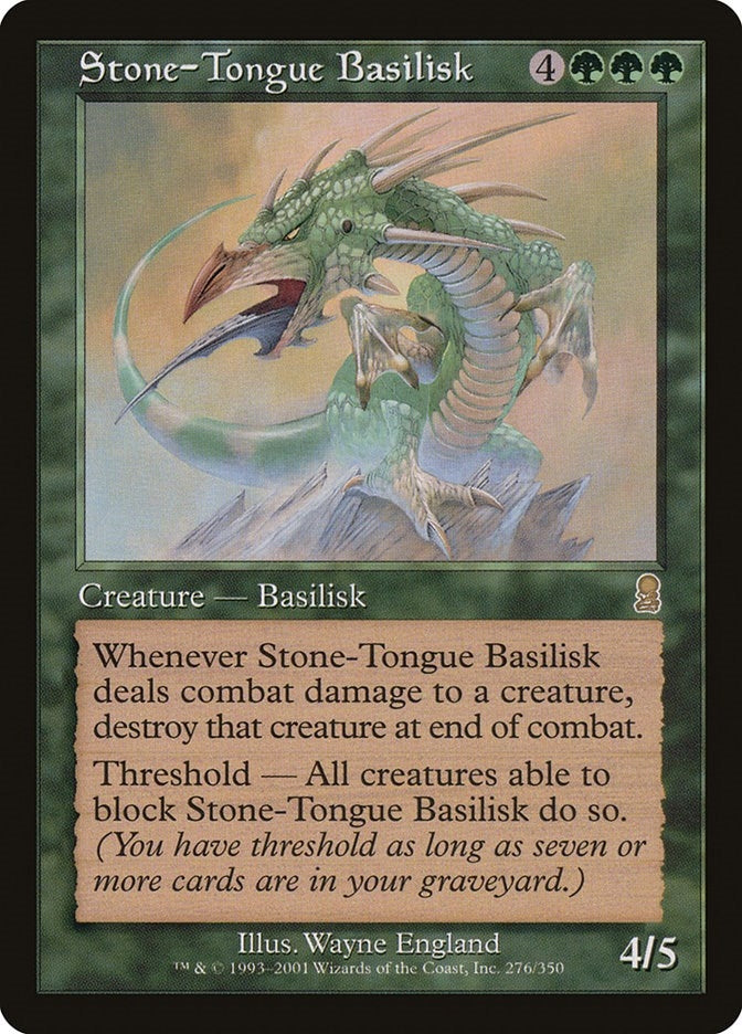 Image for Stone-Tongue Basilisk (Odyssey) (276) - Magic: The Gathering