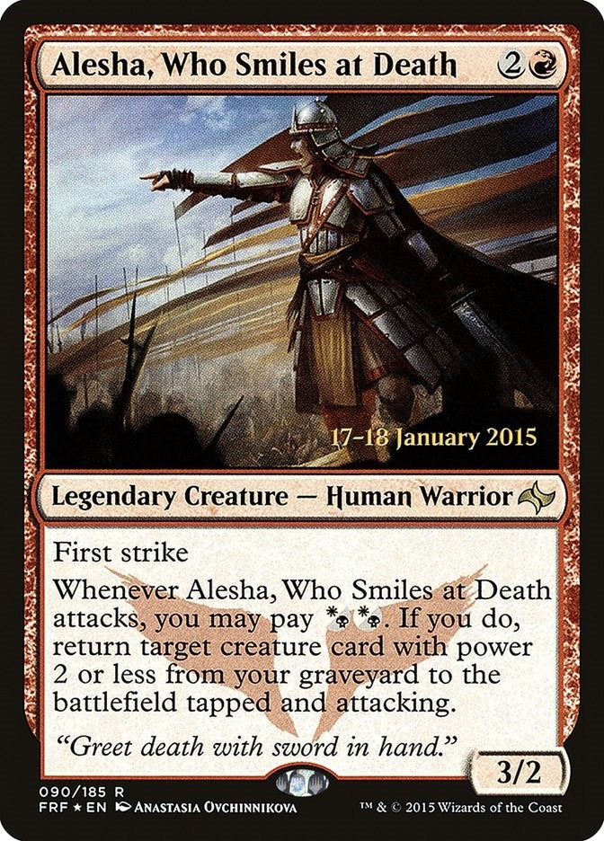 Image for Alesha, Who Smiles at Death (Prerelease Cards) (90) - Magic: The Gathering