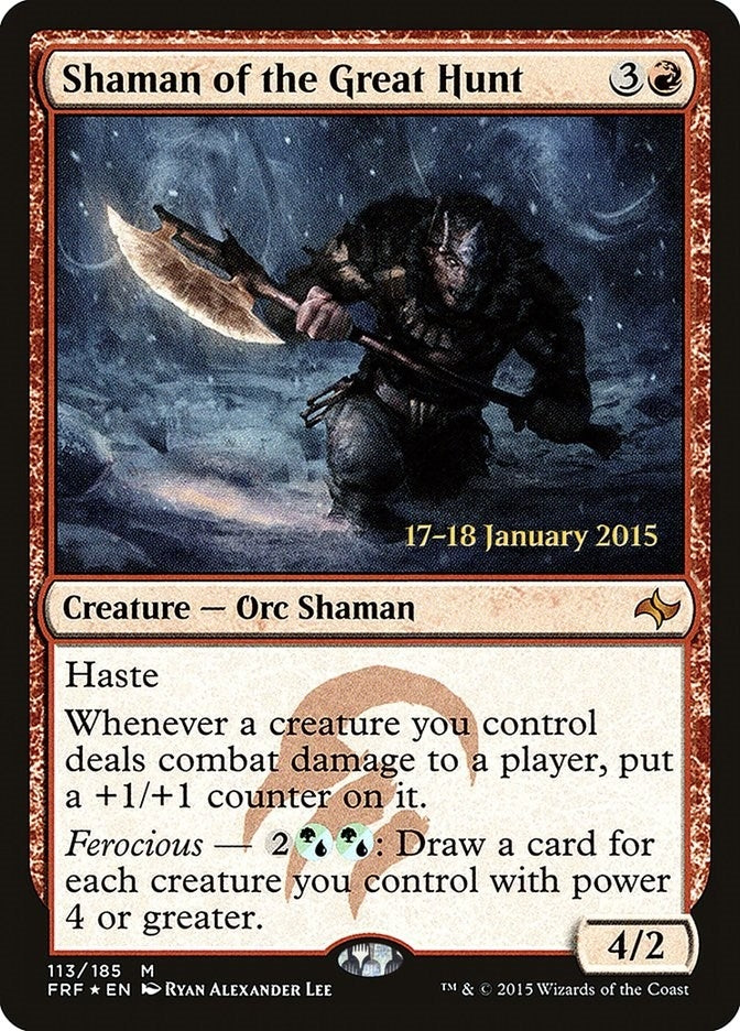 Image for Shaman of the Great Hunt (Prerelease Cards) (113) - Magic: The Gathering