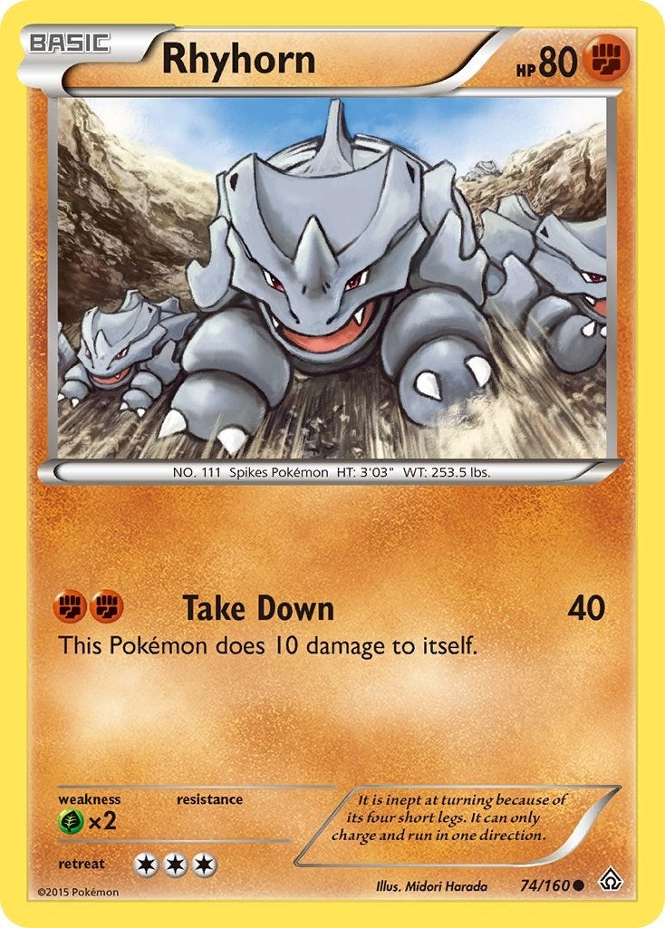 Image for Rhyhorn (XY - Primal Clash) (74/160) - Pokemon