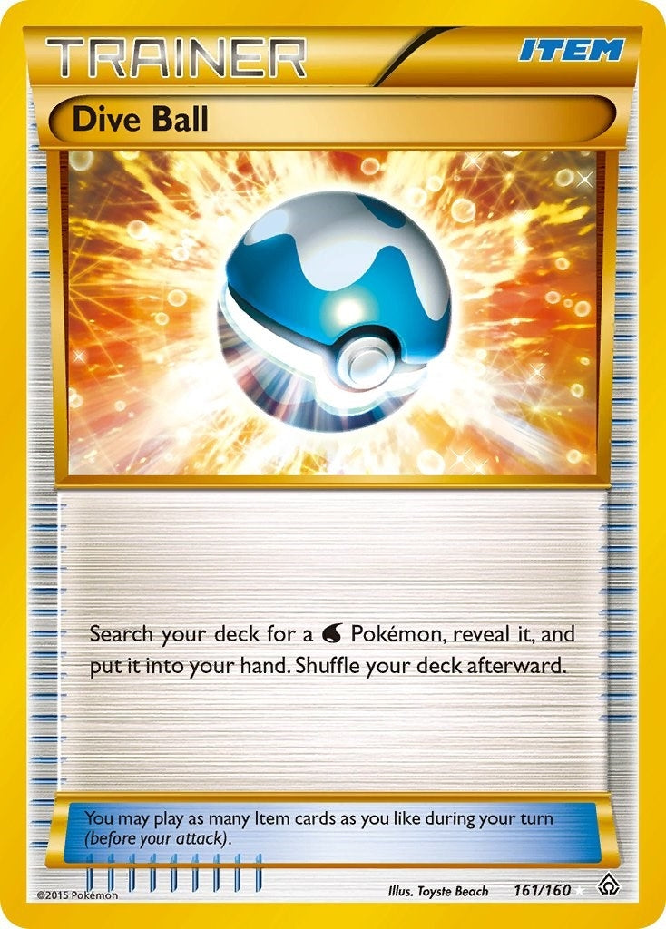 Image for Dive Ball (161 Secret Rare) (XY - Primal Clash) (161/160) - Pokemon